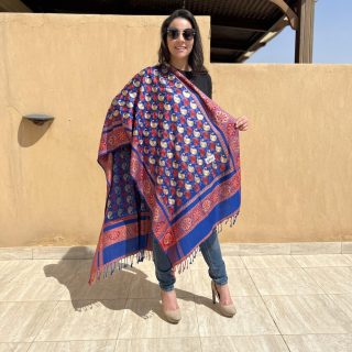 Indian embroidery shawl
