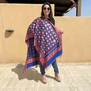 Indian embroidery shawl