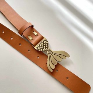 Mermaid leather belt