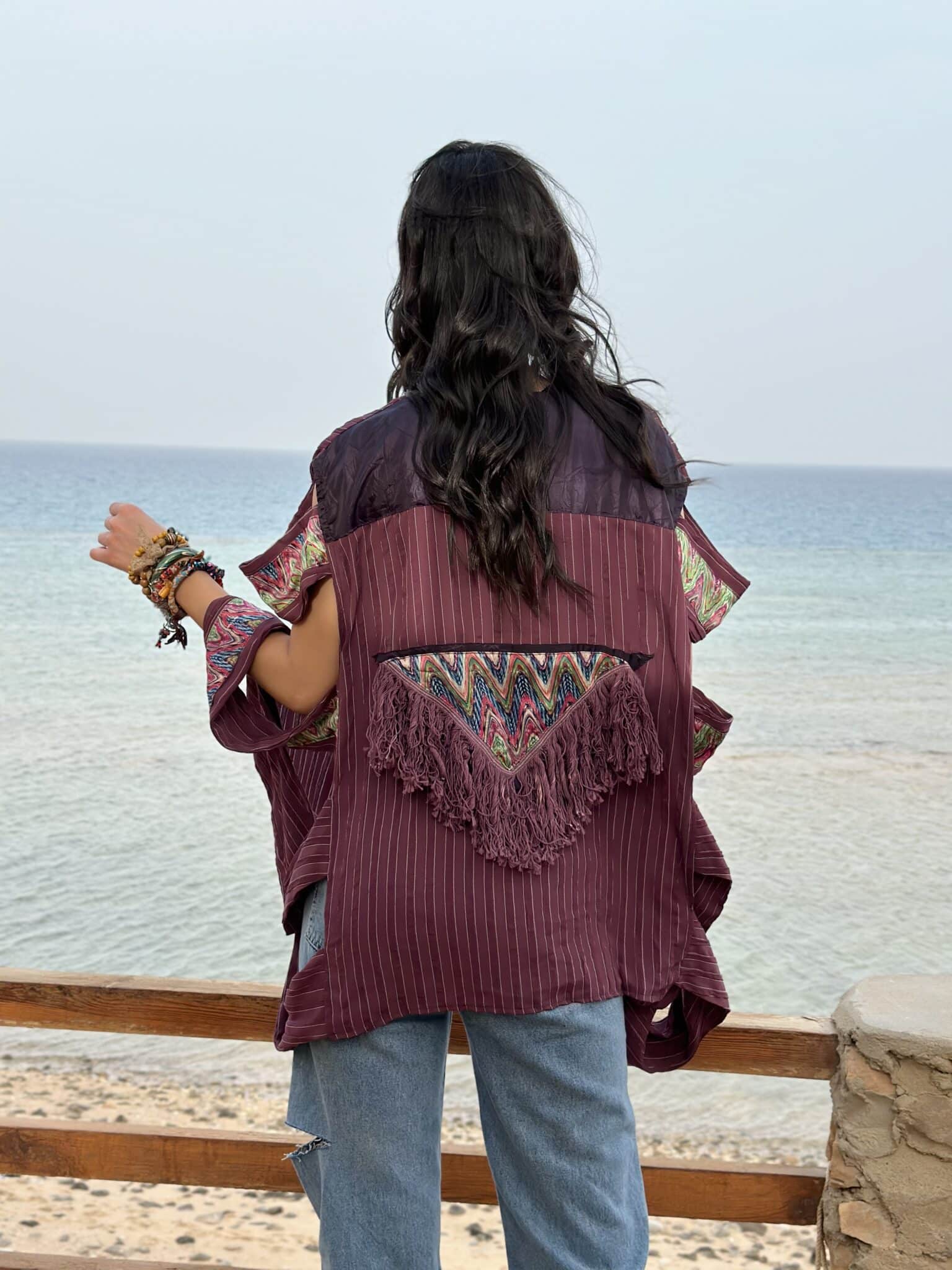 Gypsy bohemian vest in raspberry 4 IMG 5990 1 scaled