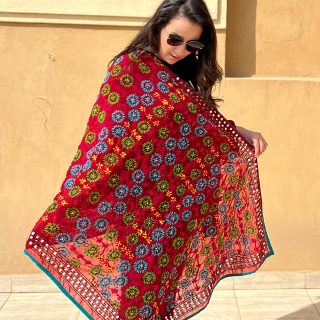 Indian embroidery shawl