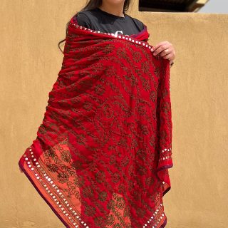 Indian embroidery shawl