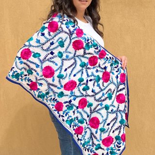 Indian Kashmiri embroidery shawl