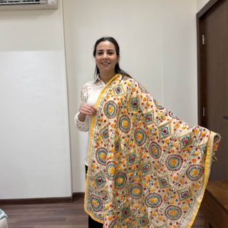 Indian embroidery shawl
