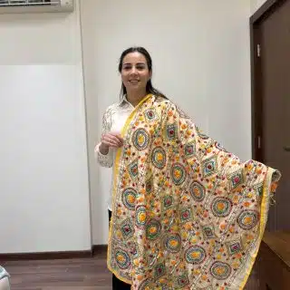 Indian embroidery shawl