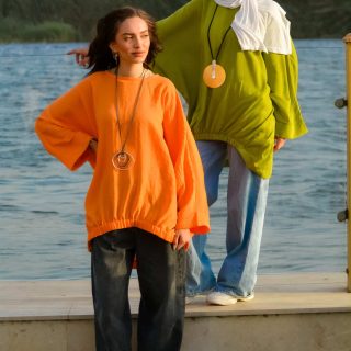 Summer apple green top