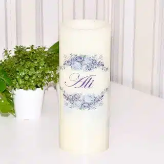 Colorful Flowers Candle Set, Personalized Candles, Flameless Candle.