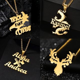 Necklace handmade gold plated 18k