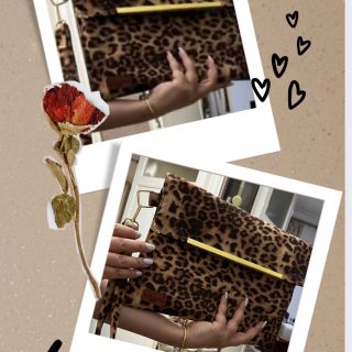 Tiger print clutch