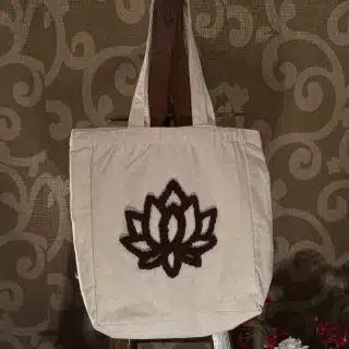 Boho flower box tote bag