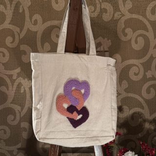 Hearts box tote bag