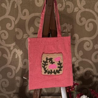 Pink tote bag