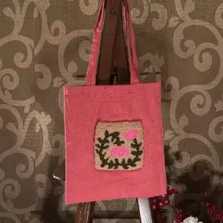 Pink tote bag