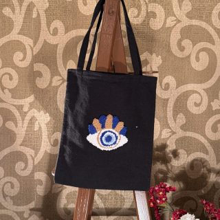 Evil eye tote bag