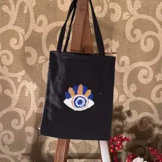 Evil eye tote bag
