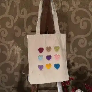 Hearts tote bag