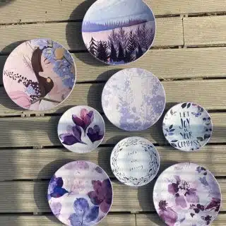 Lavender Girl Wall Plates Decor