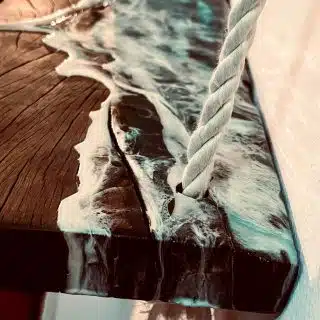 Dark blue & tiffany Hanged shelf