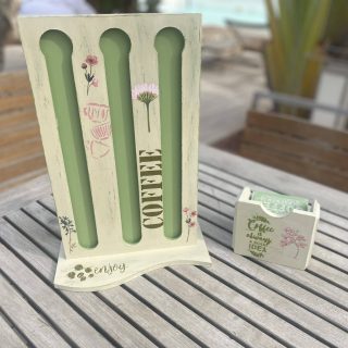 Set of Coffee Capsules Holder & Coasters