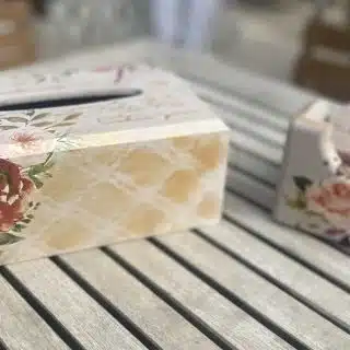 Vintage Fleuri Tissue Box & Coasters