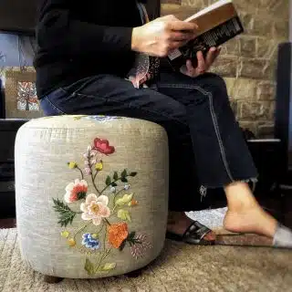 Floral Fantasy Ottoman