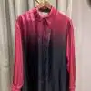 Gradient fuschia free size satin blouse