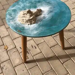 Turquoise island side table