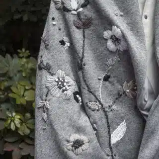 Grey Neutral Wool Shawl