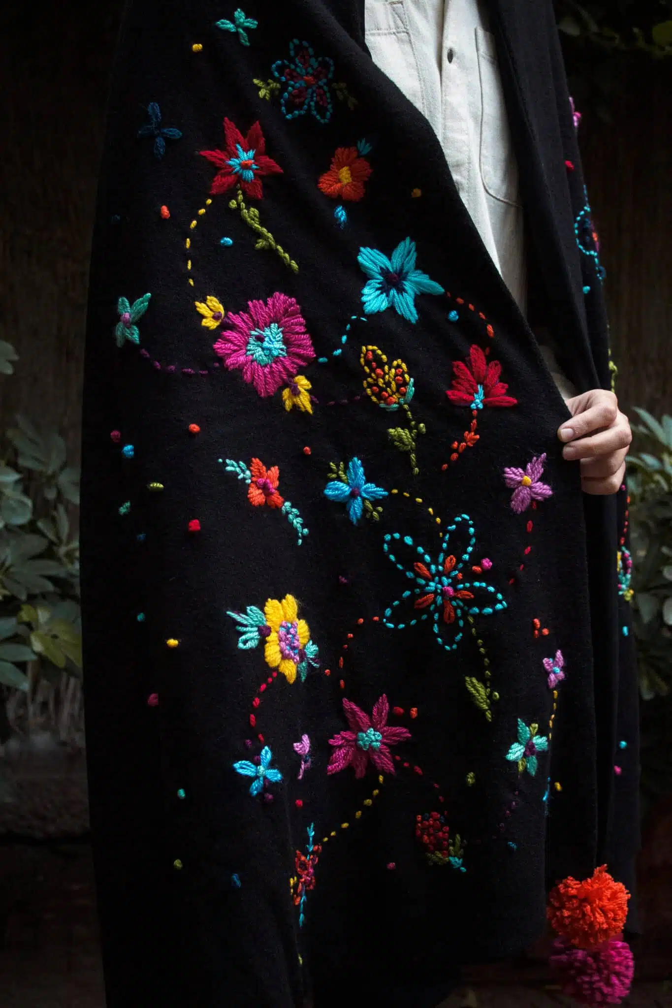 Black Wool Bohemian Shawl 3 IMG 7583 1 scaled