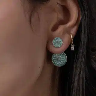 Sterling silver Double sided earrings