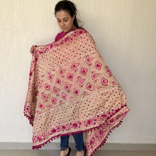 Indian embroidery shawl