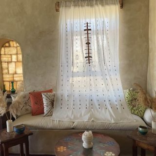 Siwi Embroidery Cotton curtain 90*215