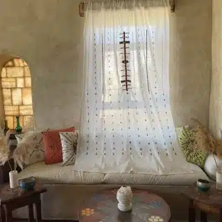 Siwi Embroidery Cotton curtain 90*215