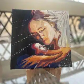 Acrylic motherhood painting