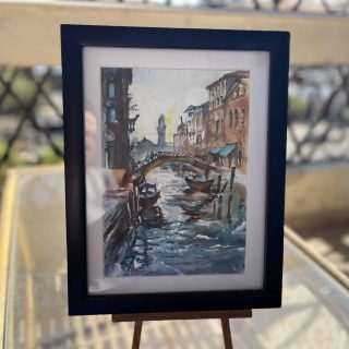 The river watercolor painting