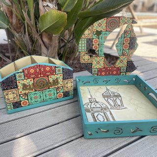 Set Ramadan Tray & Cutlery Organizer