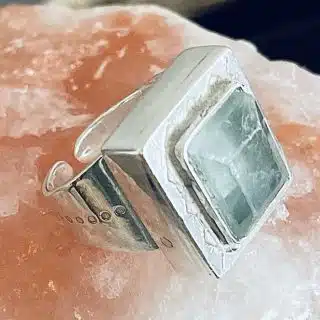 Fluorite silver ring