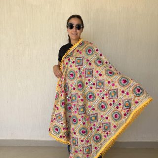 Indian embroidery shawl