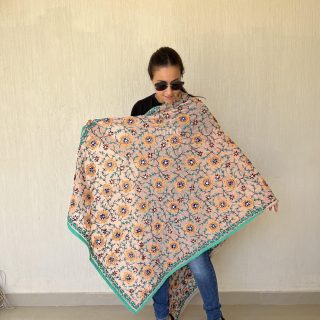 Indian embroidery shawl