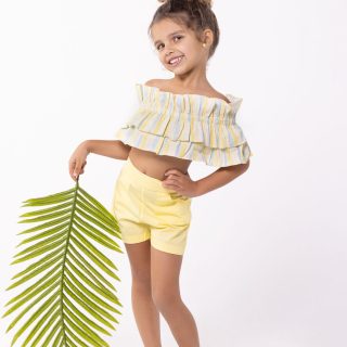 Ruffles Off-shoulder Crop Top