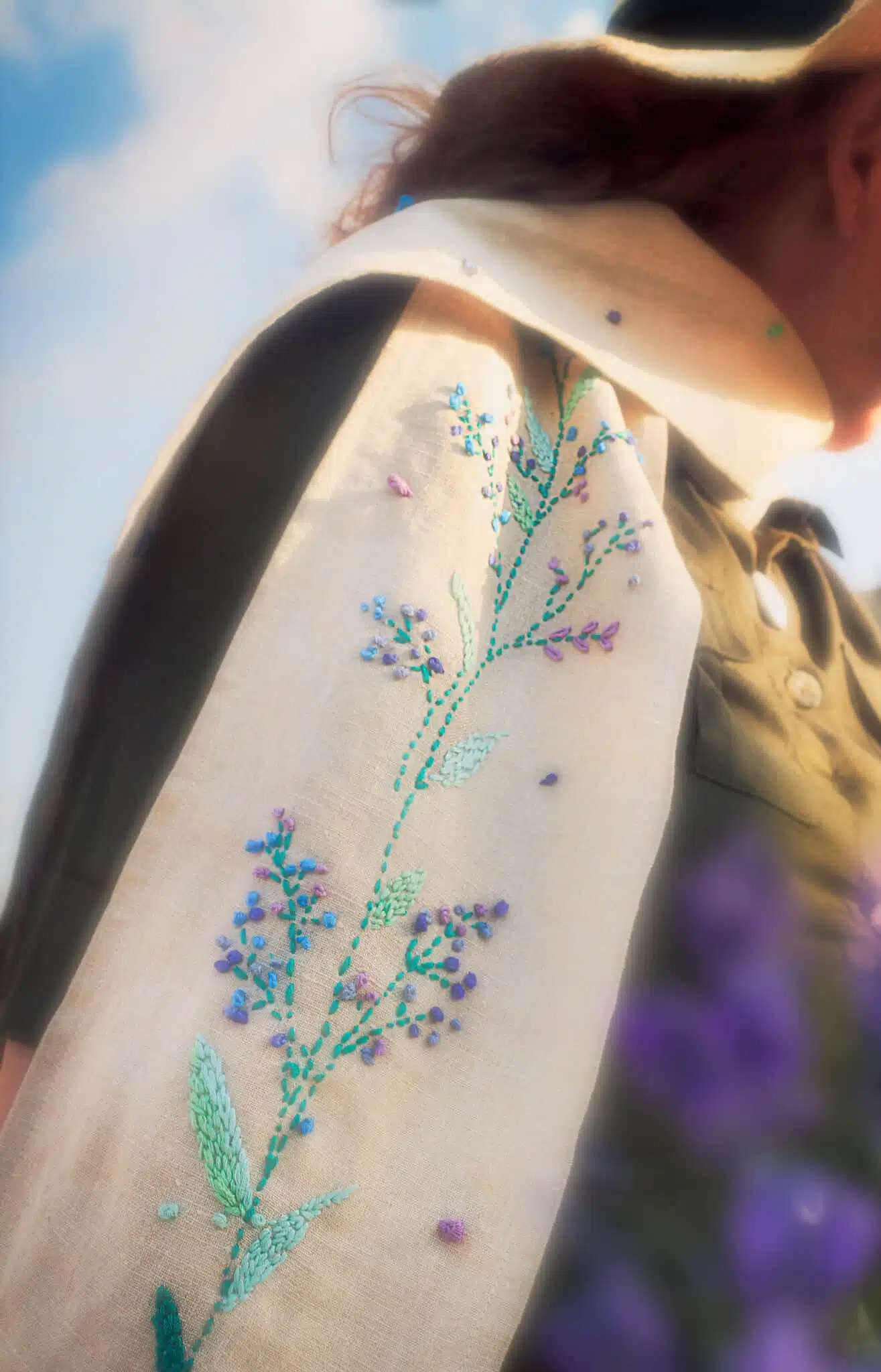 Lavender Beige Pure Linen Scarf 3 IMG 8680 Enhanced NR Edit scaled