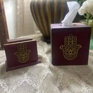 Kaf Tissue Box & Coasters
