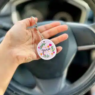 Customizable (Design/Letter) Wooden Key Chain