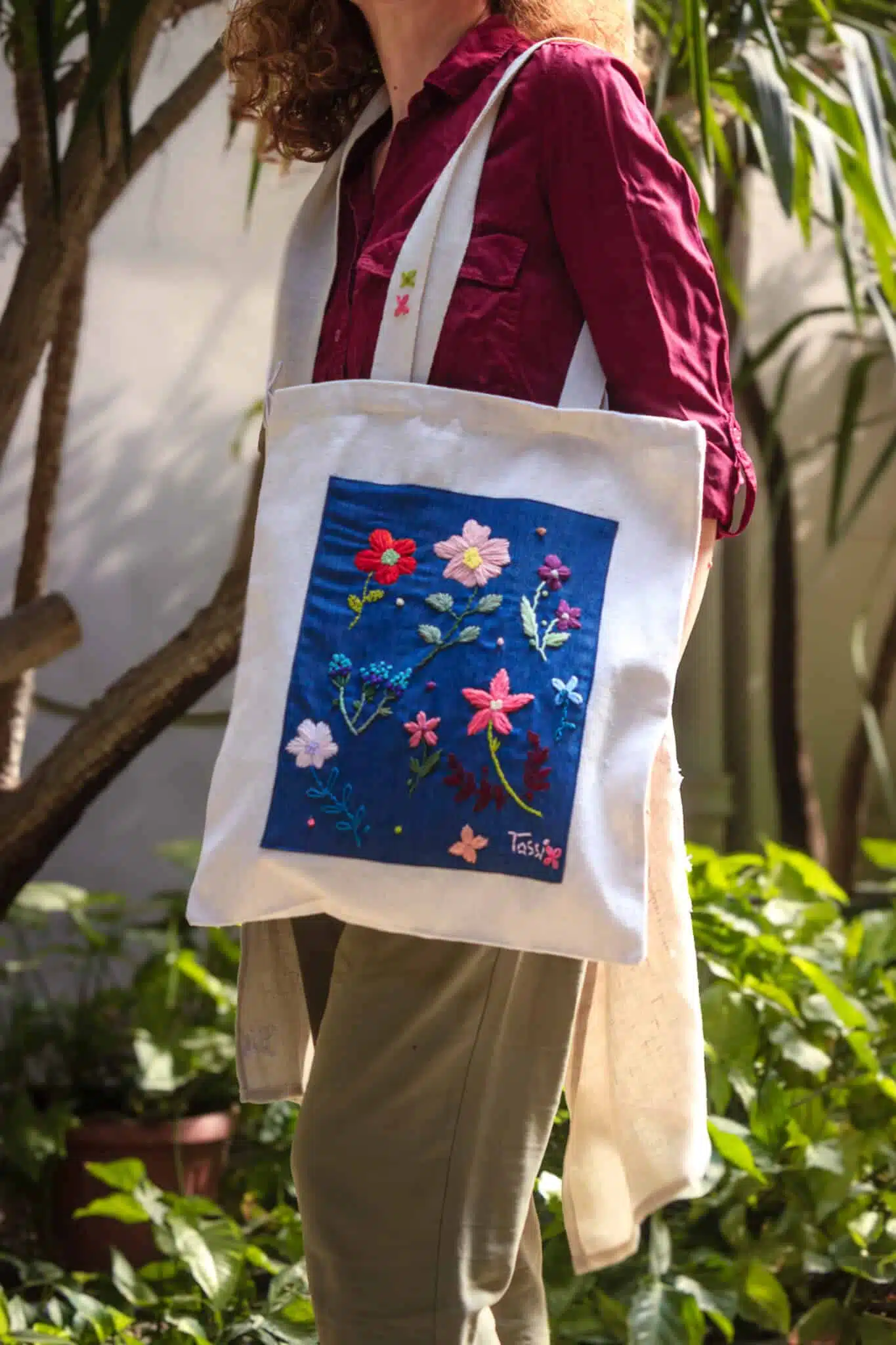 Denim Patch Tote Bag 1 Denim Patch Tote Bag