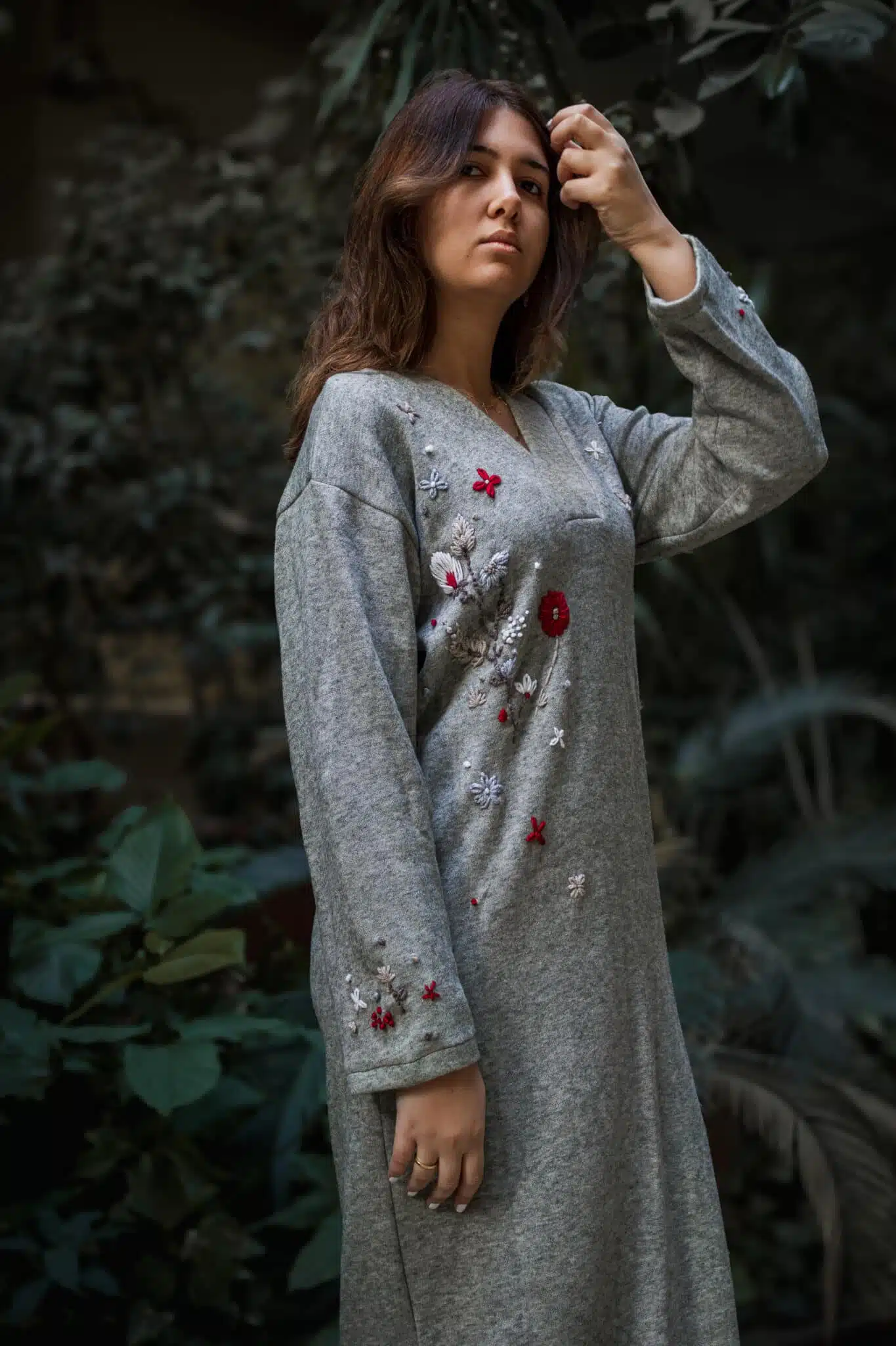 Soft wool greige dress 2 IMG 9312 Enhanced NR scaled