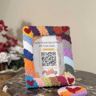 Hearts in a colorful photo frame