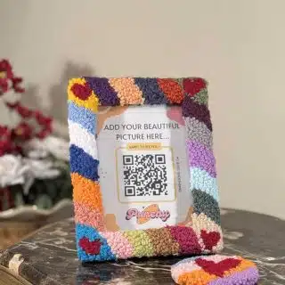 Hearts in a colorful photo frame