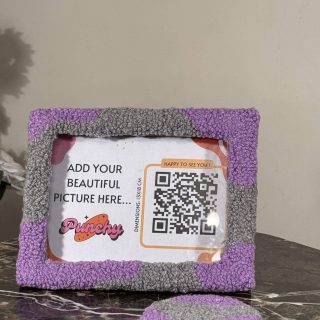 Grey and lilac photo frame