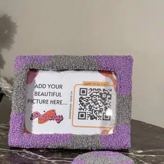 Grey and lilac photo frame