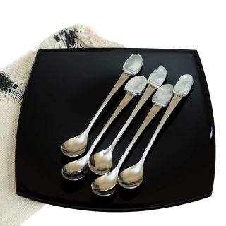 Grey&white long teaspoons set